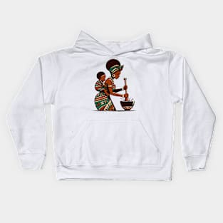 Afrocentric Mother And Baby Kids Hoodie